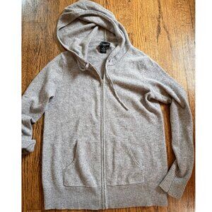 Cashmere zip up hoodie - C by Bloomingdales grey